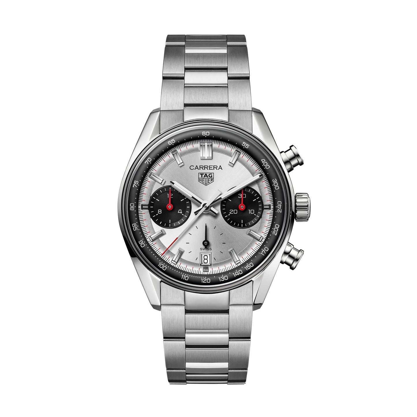 Tag Heuer Carrera "Panda" Quartz Chronograph Stainless Steel Chain Men’s Watch