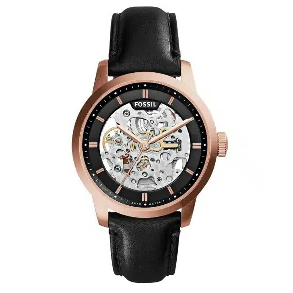 Fossil Townsman ME3084 Skeleton Automatic Genuine Leather Strap Men’s Watch