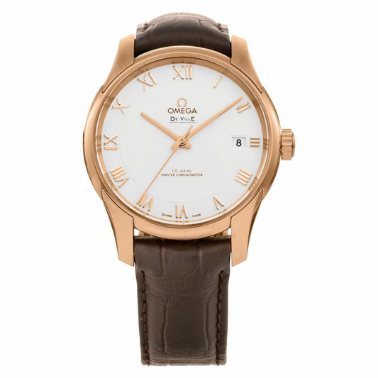 Omega DE Ville Automatic Genuine Leather Strap Men's Watch
