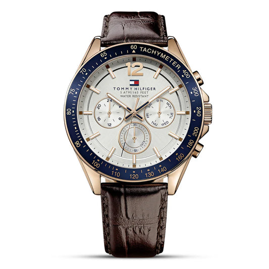 Tommy Hilfiger 1791118 Chronograph Quartz Genuine Leather Strap Men’s Watch
