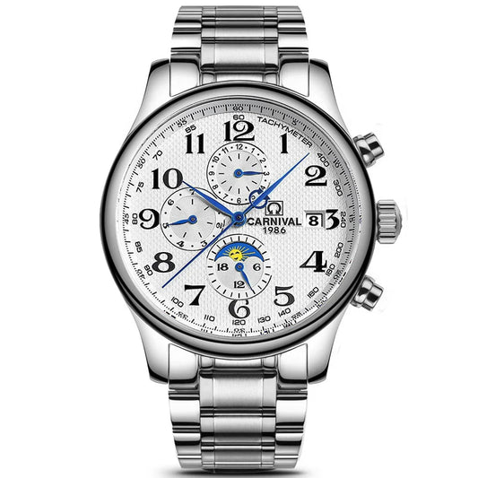 Carnival 0702g Automatic Stainless Steel Dial Chain Men’s Watch